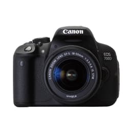 Reflex - Canon EOS 700D - Black + Lens Canon EF-S 18-55mm f/3.5-5.6 II
