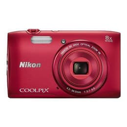 Nikon Coolpix S3600 Compact 20Mpx - Red