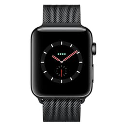 Apple Watch (Series 3) 2017 42 - Stainless steel Space Gray - Milanese Black