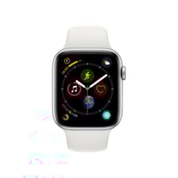 Apple Watch (Series 4) September 2018 40 - Stainless steel Silver - Sport loop White