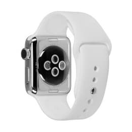 Apple Watch (Series 4) September 2018 40 - Stainless steel Silver - Sport loop White