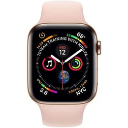 Apple Watch (Series 5) GPS 44 - Stainless steel Rose gold - Sport loop Pink