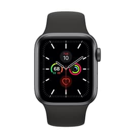 Apple Watch (Series 5) GPS 44 - Titanium Space black - Sport band Black