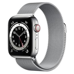 Apple Watch (Series 6) GPS + Cellular 40 - Titanium Silver - Milanese loop Silver