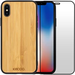 Case iPhone X/XS and protective screen - Wood - Wood