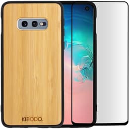 Case Galaxy S10e and protective screen - Wood - Brown