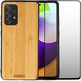 Case Galaxy A52 and protective screen - Wood - Brown