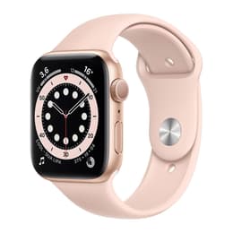 Apple Watch (Series 6) GPS + Cellular 44 - Aluminium Gold - Sport band Pink