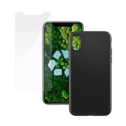 Case iPhone X/Xs and protective screen - Plastic - Black