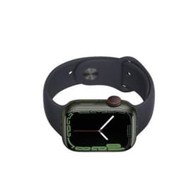 Apple Watch (Series 7) GPS + Cellular 45 - Aluminium Green - Sport band Black