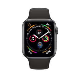 Apple Watch (Series 4) GPS + Cellular 40 - Stainless steel Silver - Sport band Black