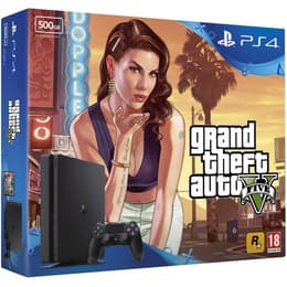 PlayStation 4 Slim 500GB - Blacko + Grand Theft Auto V