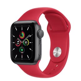 Apple Watch (Series 5) GPS 44 - Aluminium Grey - Sport band Red