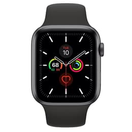 Apple Watch (Series 5) GPS 44 - Aluminium Grey - Sport band band Black