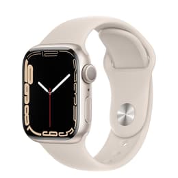 Apple Watch (Series 7) GPS 41 - Aluminium Silver - Sport loop Starlight