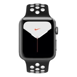 Apple Watch (Series 5) GPS + Cellular 44 - Aluminium Space Gray - Nike Sport band band Black