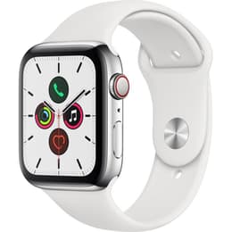 Apple Watch (Series 5) GPS + Cellular 44 - Aluminium Silver - Sport loop White
