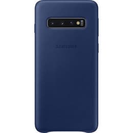 Case Galaxy S10 - Leather - Navy blue