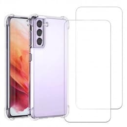 Case Galaxy S24 and 2 protective screens - TPU - Transparent