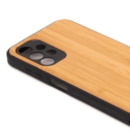 Case Galaxy A13 4G and protective screen - Wood - Black