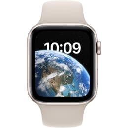 Apple Watch (Series SE) 2022 GPS + Cellular 44 - Aluminium Starlight - Sport band White