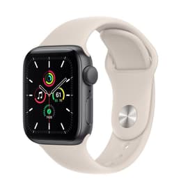 Apple Watch (Series 5) 2019 GPS 44 - Aluminium Grey - Sport band White
