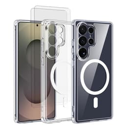 Case Galaxy S25 Ultra and 2 protective screens - TPU - Transparent