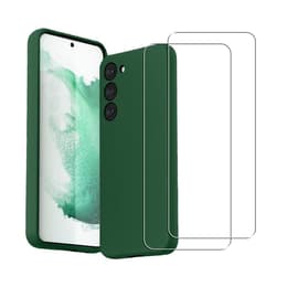 Case Galaxy S23 and 2 protective screens - Silicone - Green