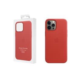 Apple Leather case iPhone 12 Pro Max - Magsafe - Leather Red