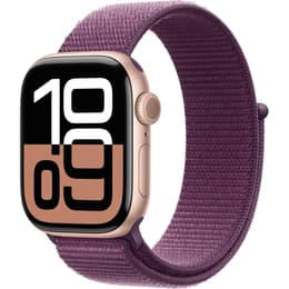 Apple Watch Series 10 (2024) GPS + Cellular 42 mm - Aluminium Rose Gold - Sport loop Purple
