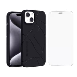 Back Market Case iPhone 13 and protective screen - GRS 4.0 Recycled plastic - Black - Kintsugi