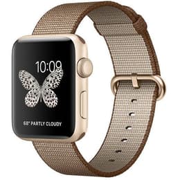 Apple Watch (Series 2) 2016 GPS 42 - Aluminium Gold - Woven nylon Brown
