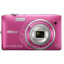 Compact Coolpix S3500 - Pink + Nikon Nikon Nikkor 7x Wide Optical Zoom ED VR 26-182 mm f/3.4-6.4 f/3.4-6.4