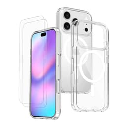 Case iPhone 17 Pro and 2 protective screens - TPU - Transparent