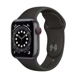 Apple Watch (Series 6) 2020 GPS + Cellular 40 - Aluminium Space Gray - Sport band Black