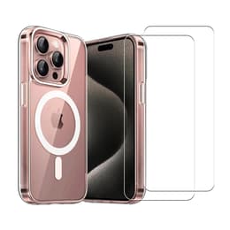 Case iPhone 16 Pro and 2 protective screens - TPU - Transparent