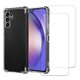 Case Galaxy A54 and 2 protective screens - TPU - Transparent