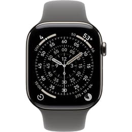 Apple Watch Series 11 (2025) GPS + Cellular 46 mm - Titanium Natural - Sport band Black