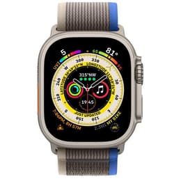 Apple Watch Ultra (2022) GPS + Cellular 49 mm - Titanium Natural Titanium - Trail loop Blue