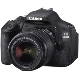 Reflex - Canon EOS 600D Black + Lens Canon EF-S 18-55mm f/3.5-5.6 III