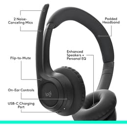 Logitech Zone 300 noise-Cancelling gaming wireless Headphones with microphone - Black