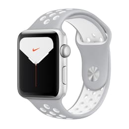 Apple Watch (Series 5) 2019 GPS 40 - Aluminium Silver - Nike Sport band Grey/White