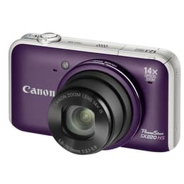 Compact PowerShot SX220 HS - Purple + Canon Zoom Lens 14X IS 28-392mm f/3.1-5.9 f/3.1-5.9