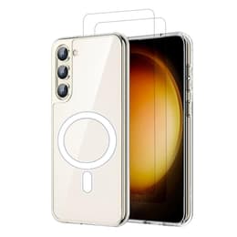 Case Galaxy S23 and 2 protective screens - TPU - Transparent