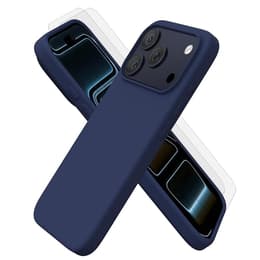 Case iPhone 17 Pro Max and 2 protective screens - Silicone - Blue