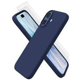 Case iPhone 17 and 2 protective screens - Silicone - Blue