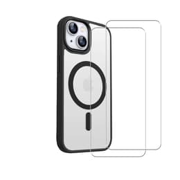 Case iPhone 14 and 2 protective screens - TPU -