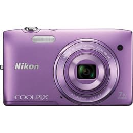 Compact Coolpix S3500 - Purple + Nikon Nikkor Wide Optical Zoom ED VR 26-182 mm f/3.4-6.4 f/3.4-6.4