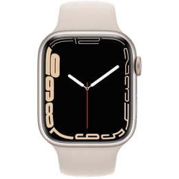 Apple Watch (Series 7) 2021 GPS 45 - Aluminium Gold - Sport band Starlight