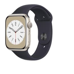 Apple Watch (Series 8) 2022 GPS + Cellular 45 - Aluminium Starlight - Sport band